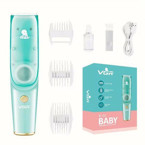 Машинка для стрижки дітей VGR V-151 Baby &middot; Дитяча машинка &ndash; тример для стрижки м'якого волосся з низьким рівнем шуму 52473 фото