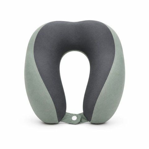Подушка для шеи U-образная Memory Foam 28&times;26&times;12 см &bull; Дорожная подушка с эффектом памяти для сна, отдыха, поездок, самолета, авто и офиса 58494 фото