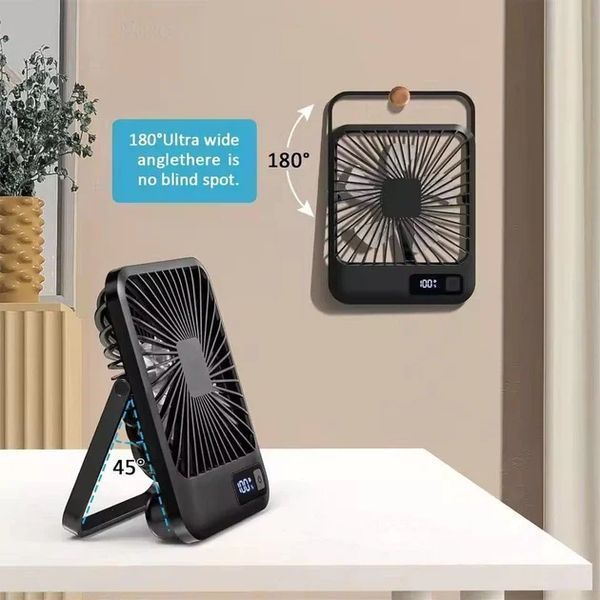 Настольный аккумуляторный вентилятор с цифровым дисплеем и USB-зарядкой &bull; Портативный мини вентилятор для дома, офиса, учебы и поездок 57643 фото