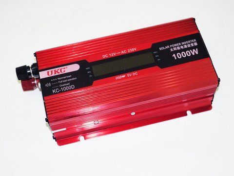 Преобразователь 12V-220V 1000W Инвертор напряжения с LCD дисплеем 12034 фото