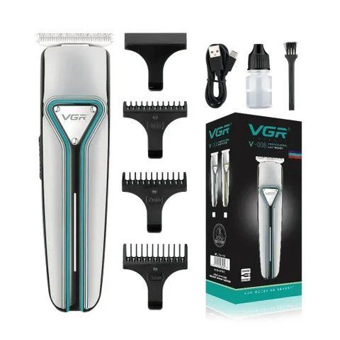 Машинка для стрижки VGR V-008 акумуляторна USB ∙ Тример для волосся, бороди та вусів з LED-дисплеєм і знімними насадками 57757 фото