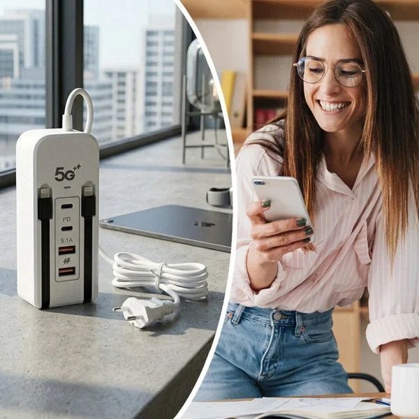 Сетевое зарядное устройство 26X-200 66W на 2 USB &bull; Универсальный зарядный адаптер 26X-200 с быстрой зарядкой двух устройств для смартфонов и гаджетов 58702 фото