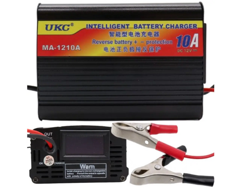 Автоматичний імпульсний зарядний пристрій 12V MA-1210A із захистом та амперметром ∙ Зарядний пристрій для акумулятора BATTERY CHARGER 10A MA-1210A 56839 фото