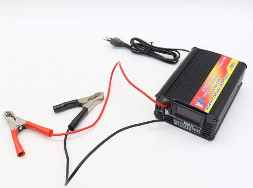 Автоматичний імпульсний зарядний пристрій 12V MA-1210A із захистом та амперметром ∙ Зарядний пристрій для акумулятора BATTERY CHARGER 10A MA-1210A 56839 фото