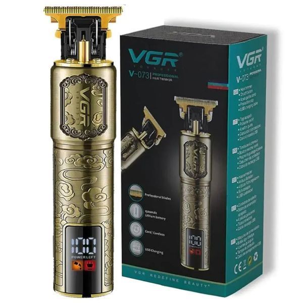 Триммер VGR V-073 аккумуляторный для бороды и волос ∙ Аккумуляторная машинка для стрижки от USB + 4 насадки VGR V-073 56629 фото