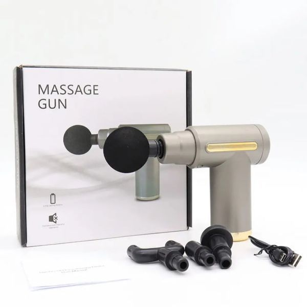 Перкуссионный массажер для шеи головы и ног Massage Gun XL-1011 &bull; Электрический массажный пистолет 55942 фото