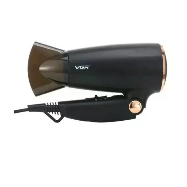 Дорожній складаний фен VGR V-439 1600W &bull; Компактний фен для сушіння та укладання волосся з холодним обдувом і насадкою-концентратором 57672 фото
