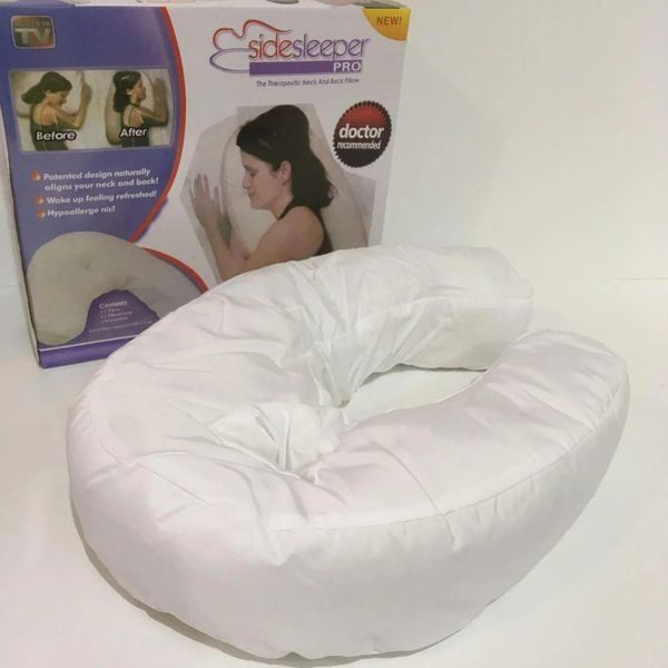 Эргономичная подушка - подкова SIDE Sleeper PRO ортопедическая для шеи с пространством для уха ∙ Умная подушка для сна на боку 50156 фото