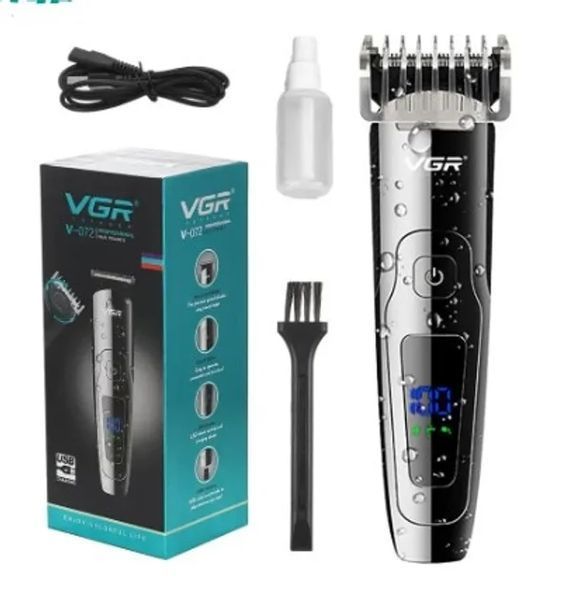 Машинка для стрижки VGR V-072 &bull; Акумуляторна машинка VGR V-072 для стрижки волосся та догляду за бородою з професійним дизайном 58960 фото