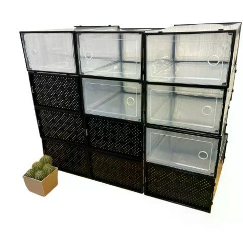 Органайзер для взуття 12&times;21&times;31 см 24 шт &bull; Складні контейнери для зберігання взуття 12&times;21&times;31 см із дверцятами та вентиляцією 24 шт 58910 фото