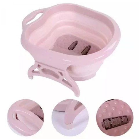 Ванночка-масажер для ніг Footbath Massager 00082 &bull; Складаний гідромасажер Footbath Massager 00082 для стоп з роликовим масажем 58859 фото