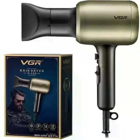 Фен VGR V-453 &bull; Професійний фен для волосся VGR V-453 2200 Вт з холодним обдувом, регулюванням температури та концентратором 58962 фото