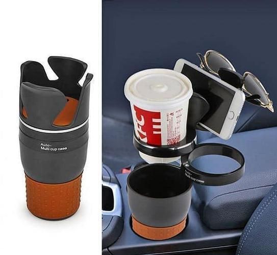 Автомобільний холдер підстаканник у машину Car holder Multi cup 5 в 1 ∙ Мультичашка &ndash; органайзер тримач склянок, напоїв, телефону та аксесуарів 51656 фото