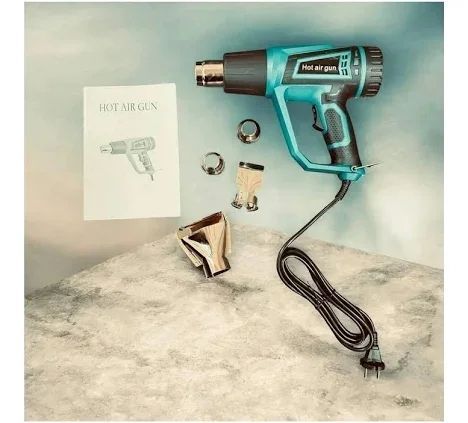 Фен промисловий Hot Air Gun 1600W 4 насадки X512 &bull; Технічний будівельний фен для паяння, зняття фарби, нагріву і термоусадки з насадками 57502 фото