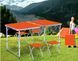 Раскладной стол - чемодан с 4 стульями Folding Table для пикника, рыбалки, дачи, 120х60 см 63026 фото 3
