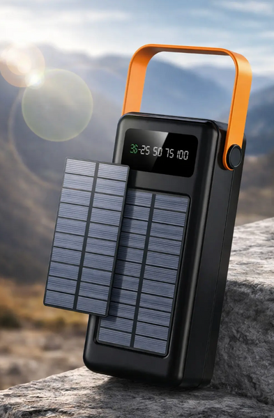 Power Bank SOLAR YM-636CX 80000 mAh с фонарём ∙ Портативный аккумулятор YM-636C на солнечной батарее 57425 фото