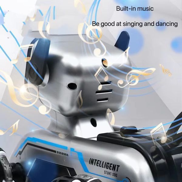 Радіокерований робот-пес Stunt Robot Dog &middot; Механічний собака - робот на колесах з вбудованим динаміком та LED підсвіткою 55556 фото