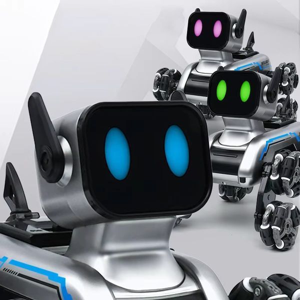 Радіокерований робот-пес Stunt Robot Dog &middot; Механічний собака - робот на колесах з вбудованим динаміком та LED підсвіткою 55556 фото