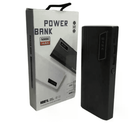 Мобильная зарядка Power Bank UN-3104 50000mAh с быстрой зарядкой и фонариком &bull; Портативный внешний аккумулятор 50000 мАч на 2 USB для телефона, планшета и гаджетов 57677 фото
