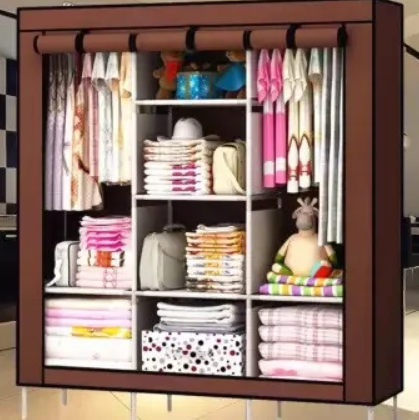 Складна тканинна шафа STORAGE WARDROBE 88130 на 3 секції, 130х45х175 см 50217 фото