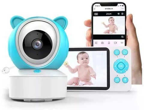 Відеоняня C8 Wi-Fi з монітором 5&Prime; &bull; Розумна відеоняня C8 Full HD 1080P із застосунком Tuya, нічним баченням і двостороннім зв&rsquo;язком 58578 фото