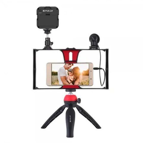 Комплект для влогинга Video Making Kit AY49X для смартфона &bull; Набор для блогинга AY49X для смартфона с микрофоном и светом 56473 фото