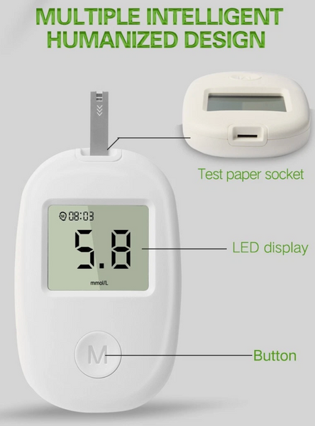 Глюкометр Glucose Meter GLM-76 ∙ Компактный глюкометр GLM-76 для измерения уровня сахара в крови 57392 фото