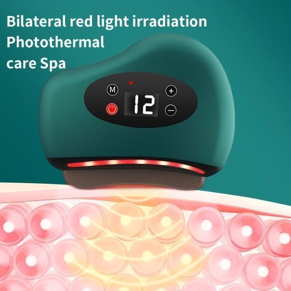 Вібраційний масажер &ndash; скребок для тіла Gua Sha Electric &middot; Інфрачервоний бездротовий електромасажер Гуаша з підігрівом та USB зарядкою 11734 фото