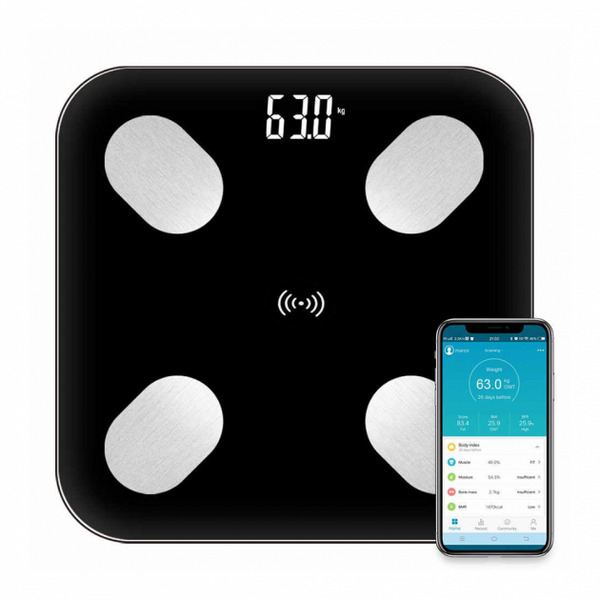 Умные Bluetooth смарт-весы напольные электронные с приложением для смартфона до 180 кг 51963 фото