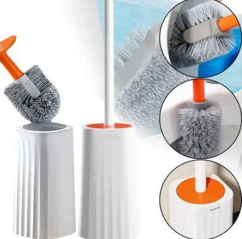 Туалетний йоржик Toilet brush з вигнутою щіткою для важкодоступних місць &middot; Щітка чистяча для унітазу 54001 фото