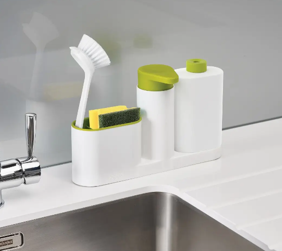 Органайзер для кухні Sink Tidy Set 3 в 1 Дозатор миючих засобів + дозатор мила + тримач кухонного приладдя 52857 фото