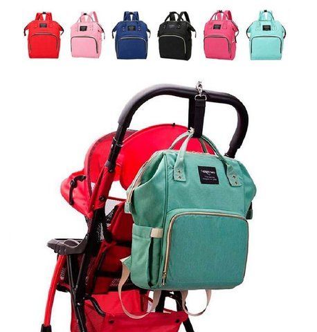 Багатофункціональний рюкзак для мам Mom Bag ∙ Сумка &ndash; органайзер з термокишенями для дитячих пляшечок та засобів гігієни 52033 фото