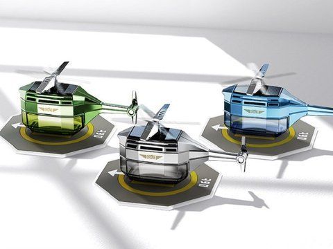 Автомобільний ароматизатор Вертоліт на сонячній батареї Drone Car Fragrance із обертанням 360&deg; 55014 фото
