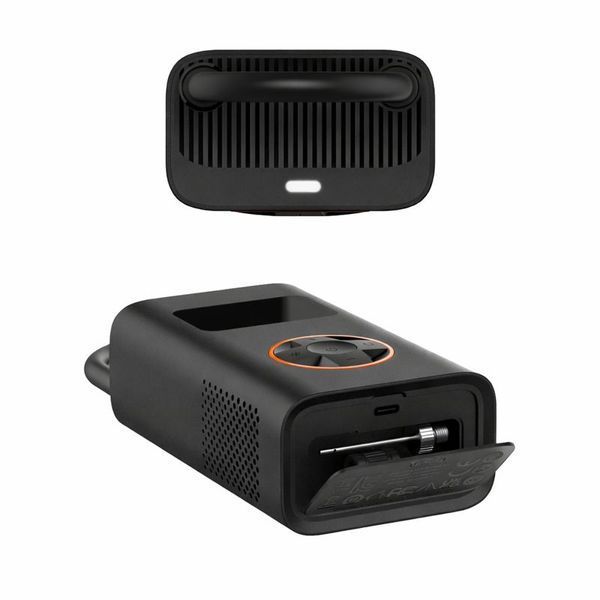 Автомобильный компрессор аккумуляторный с автоотключением и Power Bank ATJ-005 &bull; Портативный беспроводной насос с цифровым дисплеем и LED-фонарем 57087 фото