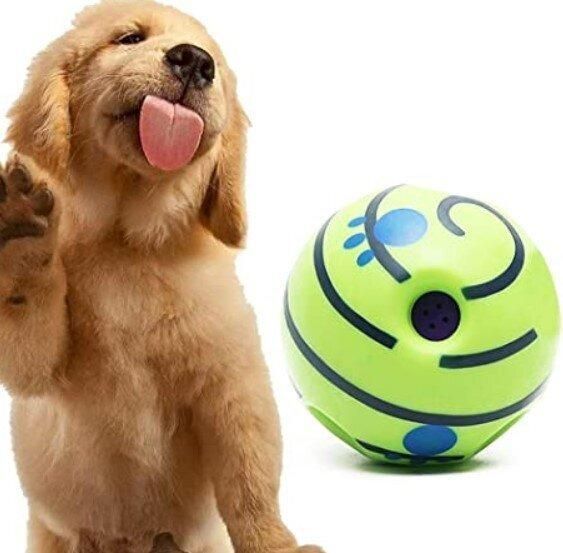 Іграшка для собак зі звуком Wobble Wag Giggle гигикаючий м'яч для гри з собакою 52044 фото