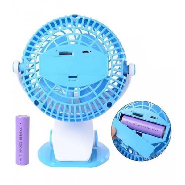Вентилятор Мини USB с прищепкой Mini fan LY-582 &bull; Портативный настольный вентилятор с аккумулятором и креплением 55534 фото