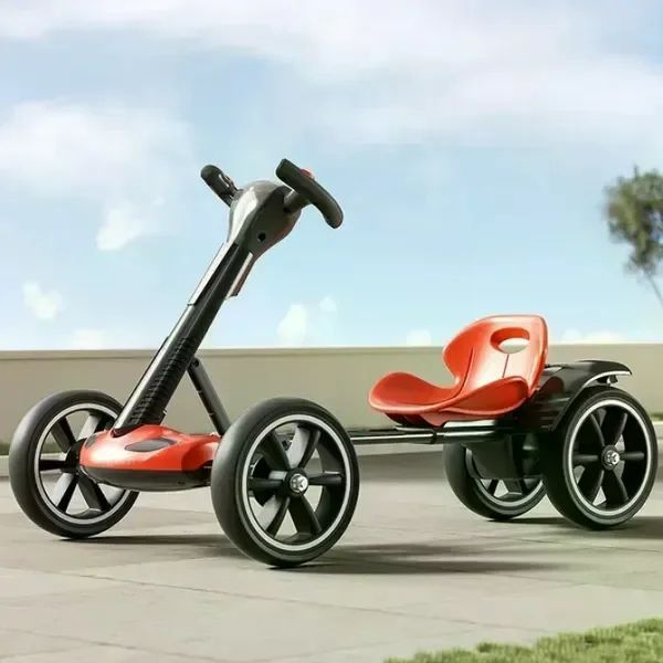 Детский электромобиль GO KART F1 с пультом и Bluetooth 390 Вт красный &bull; Детский электрокарт GO KART F1 на аккумуляторе с пультом управления 58299 фото