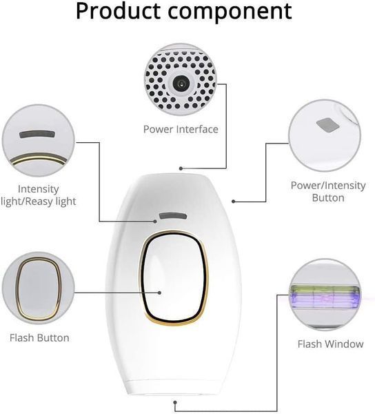 Портативний жіночий домашній фотоепілятор для тіла IPL Hair Removal Device для всіх типів волосся ∙ Жіночий лазерний епілятор для всього тіла IPL Hair Removal 56904 фото
