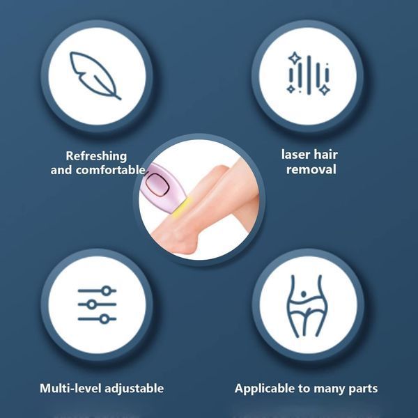 Портативний жіночий домашній фотоепілятор для тіла IPL Hair Removal Device для всіх типів волосся ∙ Жіночий лазерний епілятор для всього тіла IPL Hair Removal 56904 фото